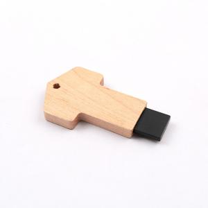 China Maple Wooden USB Flash Drive Key Shaped Fast Reading 64GB 128GB 256GB supplier