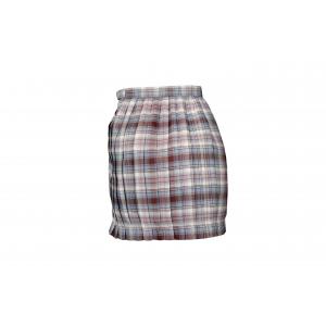 190G Dress & Skirt Women short pleated mini skirt Checked Pattern Elastic Band