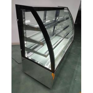 Front Curved Cake Display Cabinet Cooler With Tempered Glass