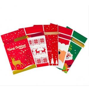 CMYK Printing 0.06mm CPE Drawstring Xmas Gift Bags