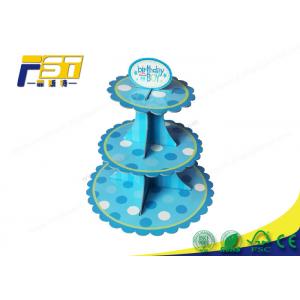 China Light Weight Cardboard Cake Display Multi Tiers Customized Size For Wedding supplier