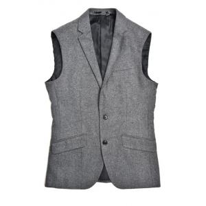 Woolen Mens Tailored Sleeveless Vest Grey Mix 50% Polyester and 50% Wool