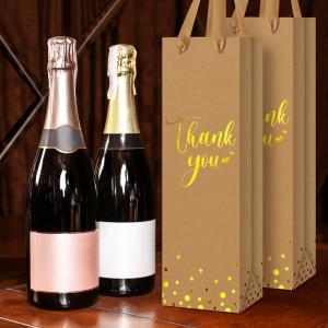 China Custom Printed Wine Packing Shopping Paper Bag For Bottle CMYK 4 Color Offset Printing supplier