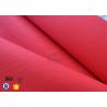 Red Acrylic Coated Fiberglass Fabric For Industrial Fire / Welding Blanket