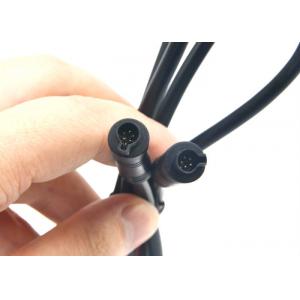 China Black 4 Pin Mini Din Cable Car Rearview Camera Cable OD 3.3mm - 5.0mm supplier