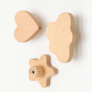 Beech Moon Love Shape Drawer Knobs Pulls Children Room Hardware