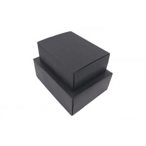 China Natural Kraft Paper Black Cardboard Shipping Boxes With Tray For Gift supplier