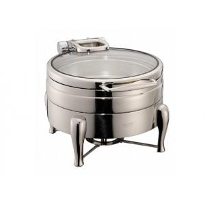 China YUFEH Stainless Steel 304# Hydraulic Induction Chafing Dish Buffet Food Warmer Soup Station W/ Round Glass Lid supplier
