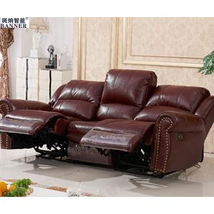 BN American Style Functional Sofa with Full Coverage Embossed Leather Function Recliner Electric Lift Function Recliner