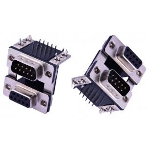 China Two Rows Db9 Male Connector , 9 Pin D Type Male Connector PBT Material supplier