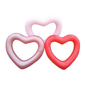 China Inflatable Love Shape PVC Swimming Ring For Adults 1 Year Warranty supplier