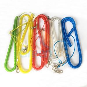 China Steel Wire Core Spiral Fishing Pole Leash supplier
