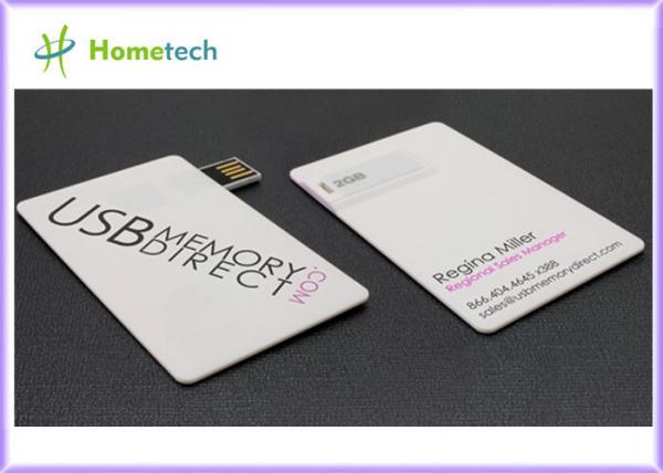 Full Color Logo Printing Credit Card USB Storage Device / Business Card USB