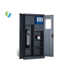 Durable Steel Office Cupboard Multifunctional File Cabinet With Mirror Wardrobe