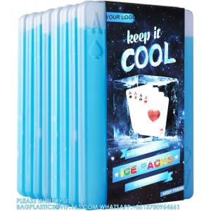 Ice Packs For Lunch Box, Freezer Ice Packs Slim Long Lasting Cool Packs For Lunch Bags And Cooler, Poker Design