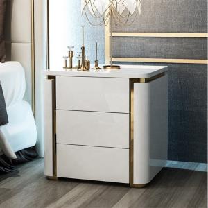 China Solid Wood Light Luxury Hotel Bedside Table supplier