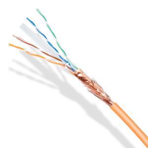 China Orange Cat6 Lan Cable 4 Pair Bare Copper Or CCA 1000ft Pull Box supplier