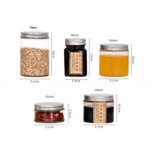 China Round Wide Mouth Glass Storage Jars Weed Container 250ml With Aluminum Screw Cap supplier