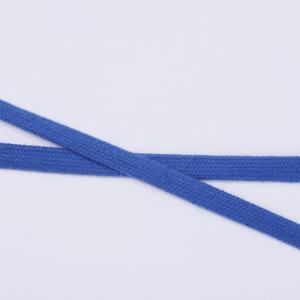 Blue Flat 8mm Cotton Cord Hollow Extra Soft Braided Cotton Rope
