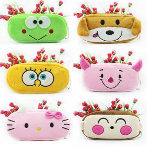 Stationery Animal Plush Pencil Case Animal Zipper Pencil Pouch For Promotion Gifts