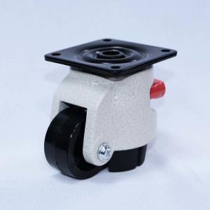 40F Adjustable Leveling Casters Aluminium Shell Plate Type Low Profile Machine Wheels