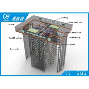 China Automatic / Hand - Push Full Height Turnstile Gate Channel Width 550 - 600mm 25 Persons / Min supplier