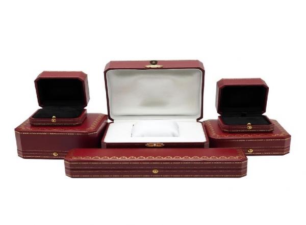 Lady Pandent Leather Jewelry Packaging Boxes Gold Borders Storage 70x90x40mm