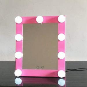 China Adjustable Brightness Sqaure Round Lighted Makeup Mirror With Dimmer Stage supplier