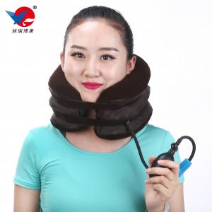 China Universal Inflatable Neck Support Brace Flannel Cervical Collar Free Size supplier