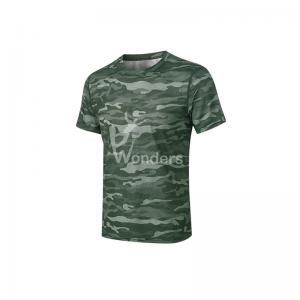 China Men's Causal Running Outdoor Breathable Sports T Shirts Camouflage Printing supplier