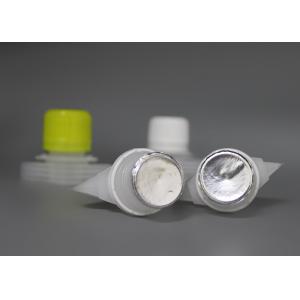 HDPE Pour Spout Caps With Aluminum Foil Sealing Gasket / Baby Food Pouch Cover