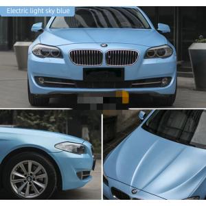 Matte Metallic Electric Light Sky Blue Car Wrap Film Non - Fading