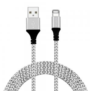 China Ipad Air Mini Apple Lightning To USB Cable /  Fabric 2.0 A iPhone Data Line supplier