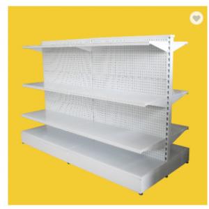 Vegetable Supermarket Racks Display Double Sided MetalDisplay