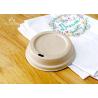 Compostable Bagasse Pulp Disposable Lids Nontoxic Leak Proof For Coffee Cups