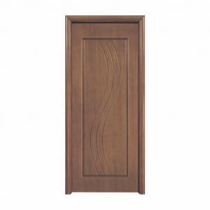 Hotel European PVC Wooden Doors 80mm Width Solid Wood Exterior Door