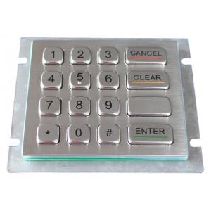 China 16 Keys 304 Stainless Steel Keypad With Arabic Numeric / Vandal Proof supplier