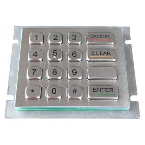 16 Keys 304 Stainless Steel Keypad With Arabic Numeric / Vandal Proof