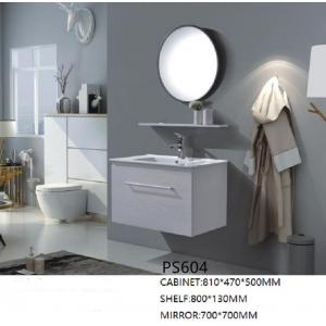 Waterproof PVC Vanity Cabinets For Bathroom / Howeroom / Washroom Using