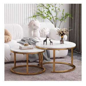 China Multipurpose Coffee Cafe Tables , Round Marble Nesting Tables supplier