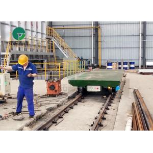 China 10-45 Ton Rail Guided Container Motorized Transfer Carts Trolley On Wheels supplier
