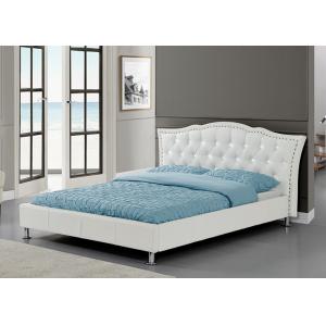 Bed Frame Full Size - Platform Bed with Faux Leather Upholstery headboard