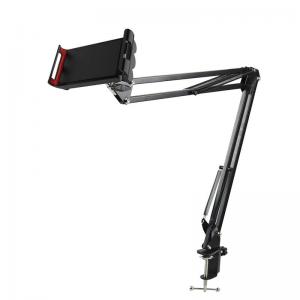 China Tablet Holder Double Braced Arms 60cm Tripod Mic Stand supplier