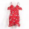 China China Clothing Manufacturers Service Womens Slip Custom Red Short Chiffon Flower Dress Mini wholesale