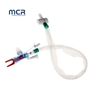 L Piece Automatic Flushing Closed Suction System with soft blue Catheter Tip