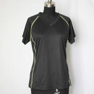 China 92% Polyester 8% Spandex Running Clothes For Women , Quick Dry Cool Running Shirts supplier