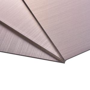 China Silver Gold Black Tea Brushed Aluminum Composite Panel Waterproof supplier
