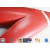 80g Single Side Silicone Coated Fiberglass Fabric Red Color Non - Flammable E