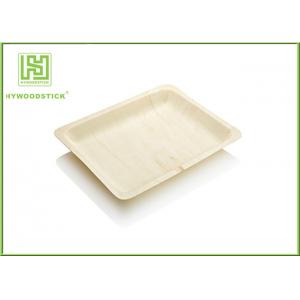 China Odorless Elegant Disposable Plates , Medium Wooden Serving Platters Well Polished supplier