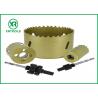 Gold Round Bi Metal Hole Saw , HSS M42 Carbide Tipped Hole Saw With Built